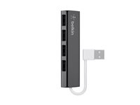 Belkin Ultra-Slim Travel - Hubb - 4 x USB 2.0 - skrivbordsmodell F4U042BT