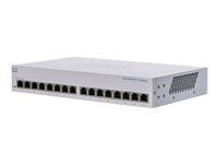 Cisco Business 110 Series 110-16T - Switch - ohanterad - 16 x 10/100/1000 - rackmonterbar, skrivbordsmodell, väggmonterbar CBS110-16T-EU