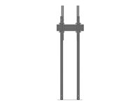 Multibrackets M Pro Dual Pole Floormount B2B - Ställ - för 2 LCD-bildskärmar - plast, aluminium, stål - svart - skärmstorlek: 65"-90" - golvstående 7350073738977