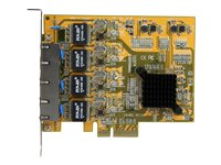 StarTech.com PCIe Gigabit-nätverkskortadapter med 4 portar - Nätverksadapter - PCIe - Gigabit Ethernet x 4 - gul ST1000SPEX43