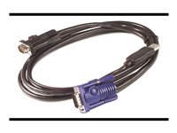 APC - Video/USB-kabel - USB, HD-15 (VGA) (hane) till HD-15 (VGA) (hane) - 7.6 m - för APC 16 Port Multi-Platform Analog KVM, 8 Port Multi-Platform Analog KVM AP5261
