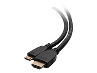 C2G 6ft 4K HDMI to Mini HDMI Cable with Ethernet - 60 Hz - M/M - HDMI-kabel med Ethernet - 19 pin mini HDMI Type C hane till HDMI hane - 1.83 m - skärmad - svart 50619