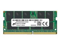 Micron - DDR4 - modul - 32 GB - SO DIMM 260-pin - 3200 MHz / PC4-25600 - CL22 - 1.2 V - ej buffrad - ECC MTA18ASF4G72HZ-3G2R