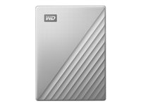 WD My Passport Ultra WDBC3C0010BSL - Hårddisk - krypterat - 1 TB - extern (portabel) - USB 3.0 (USB-C kontakt) - 256 bitars AES - silver WDBC3C0010BSL-WESN