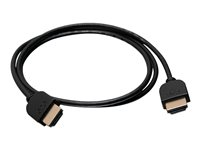 C2G 1ft 4K HDMI Cable - Ultra Flexible Cable with Low Profile Connectors - HDMI-kabel - HDMI hane till HDMI hane - 30.5 cm - dubbelt skärmad - svart 41361