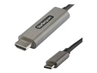 StarTech.com USB C till HDMI-kabel 4K 60 Hz på 4 m med HDR10 - Ultra HD USB Type-C till 4K HDMI 2.0b-videokabeladapter - USB-C till HDMI HDR-skärm/skärmsadapter - DP 1.4 Alt Mode HBR3 - Adapterkabel - USB-C hane till HDMI hane - 4 m - svart - stöd för 4K, aktiv CDP2HDMM4MH