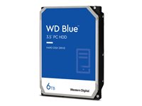 WD Blue WD60EZAX - Hårddisk - 6 TB - inbyggd - 3.5" - SATA 6Gb/s - 5400 rpm - buffert: 256 MB WD60EZAX