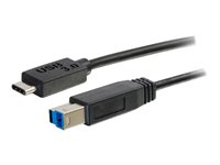 C2G 1m USB 3.1 Gen 1 USB Type C to USB B Cable M/M - USB C Cable Black - USB-kabel - USB Type B (hane) till 24 pin USB-C (hane) - USB 3.1 - 1 m - svart 88865
