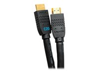 C2G 50ft Ultra Flexible 4K Active HDMI Cable Gripping 4K 60Hz - In-Wall M/M - HDMI-kabel med Ethernet - HDMI hane till HDMI hane - 15.2 m - svart - aktiv, 4K60Hz stöd C2G10384