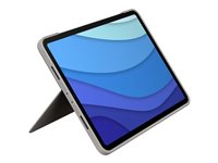 Logitech Combo Touch - Tangentbord och foliefodral - med pekdyna - bakgrundsbelyst - Apple Smart connector - QWERTY - spansk - sand - för Apple 11-inch iPad Pro (1:a generation, 2a generation, 3:e generationen) 920-010169