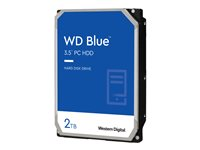 WD Blue WD20EZBX - Hårddisk - 2 TB - inbyggd - 3.5" - SATA 6Gb/s - 7200 rpm - buffert: 256 MB WD20EZBX