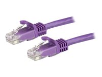 StarTech.com 7.5m CAT6 Ethernet Cable, 10 Gigabit Snagless RJ45 650MHz 100W PoE Patch Cord, CAT 6 10GbE UTP Network Cable w/Strain Relief, Purple, Wiring is UL Certified/TIA - Category 6 - 24AWG (N6PATC750CMPL) - Patch-kabel - RJ-45 (hane) till RJ-45 (hane) - 7.5 m - UTP - CAT 6 - hakfri - lila N6PATC750CMPL