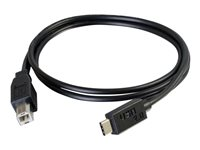 C2G 3m USB 2.0 USB Type C to USB B Cable M/M - USB C Cable Black - USB-kabel - USB typ B (hane) till 24 pin USB-C (hane) - USB 2.0 - 3 m - svart 88860