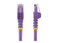 StarTech.com 15m CAT6 Ethernet Cable, 10 Gigabit Snagless RJ45 650MHz 100W PoE Patch Cord, CAT 6 10GbE UTP Network Cable w/Strain Relief, Purple, Wiring is UL Certified/TIA - Category 6 - 24AWG (N6PATC15MPL) - Patch-kabel - RJ-45 (hane) till RJ-45 (hane) - 15 m - UTP - CAT 6 - formpressad, hakfri - lila N6PATC15MPL