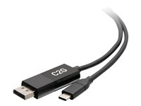 C2G 3ft (0.9m) USB-C to DisplayPort Adapter Cable - 4K 60Hz - Adapterkabel - 24 pin USB-C (hane) till DisplayPort (hane) - USB 3.1 / Thunderbolt 3 / DisplayPort - 90 cm - stöd för 4K - svart C2G54474