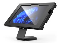 Compulocks Surface GO 1-4 Gen Apex Enclosure Core Stand Black - Ställ - synliga kameror och sensorer fram/bak - för surfplatta - låsbar - metallram - svart - för Microsoft Surface Go, Go 2, Go 3, Go 4 for Business 111B510APXB