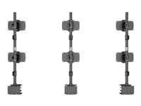 Multibrackets M - Monteringssats (3 klämmor, 3 ställ) - för 6 LCD-bildskärmar - aluminium, stål - svart - skärmstorlek: 24"-32" - disk-monteringsbar 7350105212741