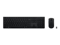 Lenovo Professional Combo - Sats med tangentbord och mus - trådlös - 2.4 GHz - QWERTY - Nordisk - Brown Box 4X31K03975