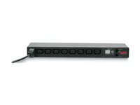 APC Switched Rack PDU - Kraftdistributionsenhet (kan monteras i rack) - AC 208-230 V - Ethernet, RS-232 - ingång: IEC 60320 C20 - utgångskontakter: 8 (power IEC 60320 C13) - 1U - 2.4 m sladd - för P/N: SMTL1000RMI2UC, SMX1000C, SMX1500RM2UC, SMX1500RM2UCNC, SMX750C, SMX750CNC AP7921B