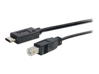 C2G 2m USB 2.0 USB Type C to USB B Cable M/M - USB C Cable Black - USB-kabel - USB typ B (hane) till 24 pin USB-C (hane) - USB 2.0 - 2 m - svart 88859