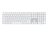 Apple Magic Keyboard with Numeric Keypad - Tangentbord - Bluetooth - arabiska - silver - för 10.2-inch iPad; 10.5-inch iPad Air; 10.9-inch iPad Air; 11-inch iPad Pro; iPad mini 5 MQ052AB/A