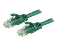 StarTech.com 15m CAT6 Ethernet Cable, 10 Gigabit Snagless RJ45 650MHz 100W PoE Patch Cord, CAT 6 10GbE UTP Network Cable w/Strain Relief, Green, Fluke Tested/Wiring is UL Certified/TIA - Category 6 - 24AWG (N6PATC15MGN) - Patch-kabel - RJ-45 (hane) till RJ-45 (hane) - 15 m - UTP - CAT 6 - formpressad, hakfri - grön N6PATC15MGN