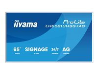 iiyama ProLite LH6581UHSG-1AG - 65" Diagonal klass (64.5" visbar) LED-bakgrundsbelyst LCD-skärm - digital skyltning - med inbyggd SoC-mediespelare - 4K UHD (2160p) 3840 x 2160 - vit ram, matt finish LH6581UHSG-1AG