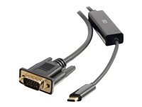 C2G 4.5m (15ft) USB C to VGA Adapter Cable - Video Adapter - Black - Extern videoadapter - USB-C - VGA - svart 82386