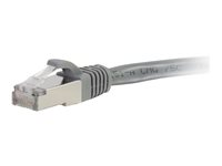 C2G Cat6a Booted Shielded (STP) Network Patch Cable - Patch-kabel - RJ-45 (hane) till RJ-45 (hane) - 30 cm - STP - CAT 6a - formpressad, hakfri, tvinnad - grå 89921