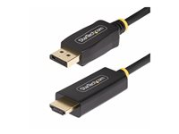 StarTech.com 6.6ft (2m) DisplayPort to HDMI Adapter Cable, 4K 60Hz with HDR, DP to HDMI 2.0b, Active Video Converter, DisplayPort Desktop to HDMI Monitor, M/M - DisplayPort to HDMI Cord (6F-DP-HDMI-4K60-HDR) - Adapterkabel - DisplayPort hane till HDMI hane - 2 m - svart - 4K60Hz stöd, HDR-stöd 6F-DP-HDMI-4K60-HDR