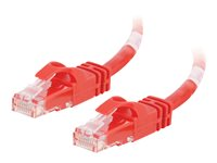 C2G Cat6 Booted Unshielded (UTP) Crossover Patch Cable - Övergångskabel - RJ-45 (hane) till RJ-45 (hane) - 3 m - UTP - CAT 6 - formpressad, hakfri, tvinnad - röd 83560