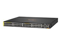 HPE Aruba 6300M - Switch - L3 - Administrerad - 48 x 100/1000/2.5G/5G (PoE++) + 2 x 10 Gigabit / 25 Gigabit / 50 Gigabit SFP56 (uplink / stacking) + 2 x 1 Gigabit / 10 Gigabit SFP+ - rackmonterbar - PoE++ R8S91A