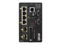 Cisco Industrial Ethernet 2000U Series - Switch - Administrerad - 4 x 10/100 + 2 x Gigabit SFP - DIN-skenmonterbar IE-2000U-4TS-G