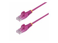 StarTech.com 5m Pink Slim CAT6 Ethernet Cable, Snagless, 28AWG, LSZH - Patch-kabel - RJ-45 (hane) till RJ-45 (hane) - 5 m - 3.6 mm - UTP - CAT 5/5e/6 - IEEE 802.3bt - hakfri, halogenfri - rosa N6PAT5MPKS