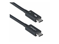 StarTech.com 2.6ft (80cm) Thunderbolt 5 Cable, 80Gbps/120Gbps, Certified - Thunderbolt-kabel - Thunderbolt 5 (hane) till Thunderbolt 5 (hane) - USB4 / Thunderbolt 3 / Thunderbolt 4 / Thunderbolt 5 / DisplayPort 2.1 - 80 cm - passiv, stöd för 4K, stöd för 8K, USB-strömförsörjning (240W) - svart TBLT5MM80CM240W