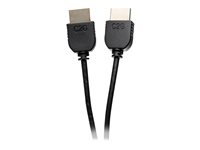 C2G 3ft 4K HDMI Cable - Ultra Flexible Cable with Low Profile Connectors - HDMI-kabel - HDMI hane till HDMI hane - 91.4 cm - dubbelt skärmad - svart 41363