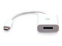 C2G USB-C to DisplayPort Adapter Converter - 4K 60Hz - White - Videokort - 24 pin USB-C (hane) till DisplayPort (hona) - Thunderbolt 3 / Thunderbolt 4 - 4K60Hz stöd - vit C2G26934