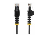 StarTech.com 1m Slim LSZH CAT6 Ethernet Cable, 10 Gigabit Snagless RJ45 100W PoE Patch Cord, CAT 6 10GbE UTP Network Cable w/Strain Relief, Black, ETL, Low Smoke Zero Halogen - Category 6 - 28AWG (N6PAT100CMBKS) - Patch-kabel - RJ-45 (hane) till RJ-45 (hane) - 1 m - CAT 6 - hakfri - svart N6PAT100CMBKS