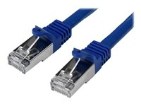 StarTech.com 1m CAT6 Ethernet Cable, 10 Gigabit Shielded Snagless RJ45 100W PoE Patch Cord, CAT 6 10GbE SFTP Network Cable w/Strain Relief, Blue, Wiring is UL Certified/TIA - Category 6 - 26AWG (N6SPAT1MBL) - Patch-kabel - RJ-45 (hane) till RJ-45 (hane) - 1 m - SFTP - CAT 6 - formpressad, hakfri - blå N6SPAT1MBL