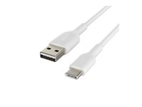 Belkin BoostCharge - USB-kabel - 24 pin USB-C (hane) till USB (hane) - 15 cm - vit CAB001BT0MWH
