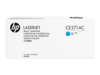 HP 650A - Cyan - original - tonerkassett (CE271AC) Contract - för Color LaserJet Enterprise CP5520, CP5525, M750 CE271AC