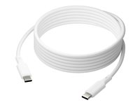 dbramante1928 IT - USB-kabel - USB-C (hane) till USB-C (hane) - 3 m - USB-strömförsörjning (100W) - vit CB30CCWH7242