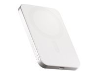 ZENS Pro 1 - Trådlös powerbank - smal - 5000 mAh - 15 Watt - på kabel: USB-C - vit ZEPP05W/00
