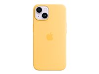 Apple - Baksidesskydd för mobiltelefon - MagSafe-kompatibilitet - silikon - sunglow - för iPhone 14 MPT23ZM/A