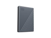 WD My Passport WDBWML0020BGY - Hårddisk - krypterat - 2 TB - extern (portabel) - USB 3.2 Gen 1 (USB-C kontakt) - 256 bitars AES - silikongrå WDBWML0020BGY-WESN