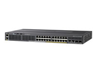 Cisco Catalyst 2960X-24TS-LL - Switch - Administrerad - 24 x 10/100/1000 + 2 x Gigabit SFP - skrivbordsmodell, rackmonterbar - återanvänd WS-C2960X24TSLL-RF
