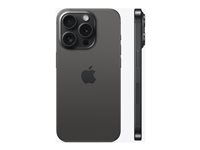 Apple iPhone 15 Pro - 5G smartphone - dual-SIM / Internal Memory 512 GB - OLED-skärm - 6.1" - 2556 x 1179 pixlar (120 Hz) - 3 st. bakre kameror 48 MP, 12 MP, 12 MP - front camera 12 MP - svart titan MTV73QN/A
