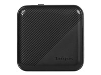 Targus - Strömadapter - GaN - 100 Watt - PD - 4 utdatakontakter (2 x USB-C, 2 x 9-stifts USB typ A) - svart APA109GL