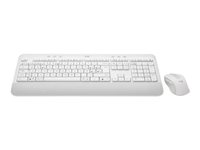 Logitech Signature MK650 Combo for Business - Sats med tangentbord och mus - trådlös - 2.4 GHz, Bluetooth LE - QWERTY - nordiskt (danska/finska/norska/svenska) - offwhite 920-011038