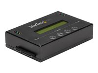 StarTech.com 1:1 Hard Drive Duplicator and Eraser for 2.5" & 3.5" SATA HDD SSD - LCD & RS-232  - 14GBpm Duplication Speed - Cloner & Wiper (SATDUP11) - Hårddiskduplikator - 2 fack (SATA-600) - för P/N: SVA12M5NA SATDUP11